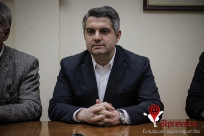 Στην Πρέβεζα την Τετάρτη ο Οδυσσέας Κωνσταντινόπουλος