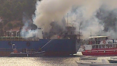 Πυρκαγιά σε πλοίο που κατευθυνόταν στην Ηγουμενίτσα